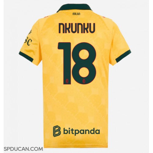 Zenski Nogometni Dres AC Milan Christopher Nkunku #18 Rezervni 2025-26 Kratak Rukav